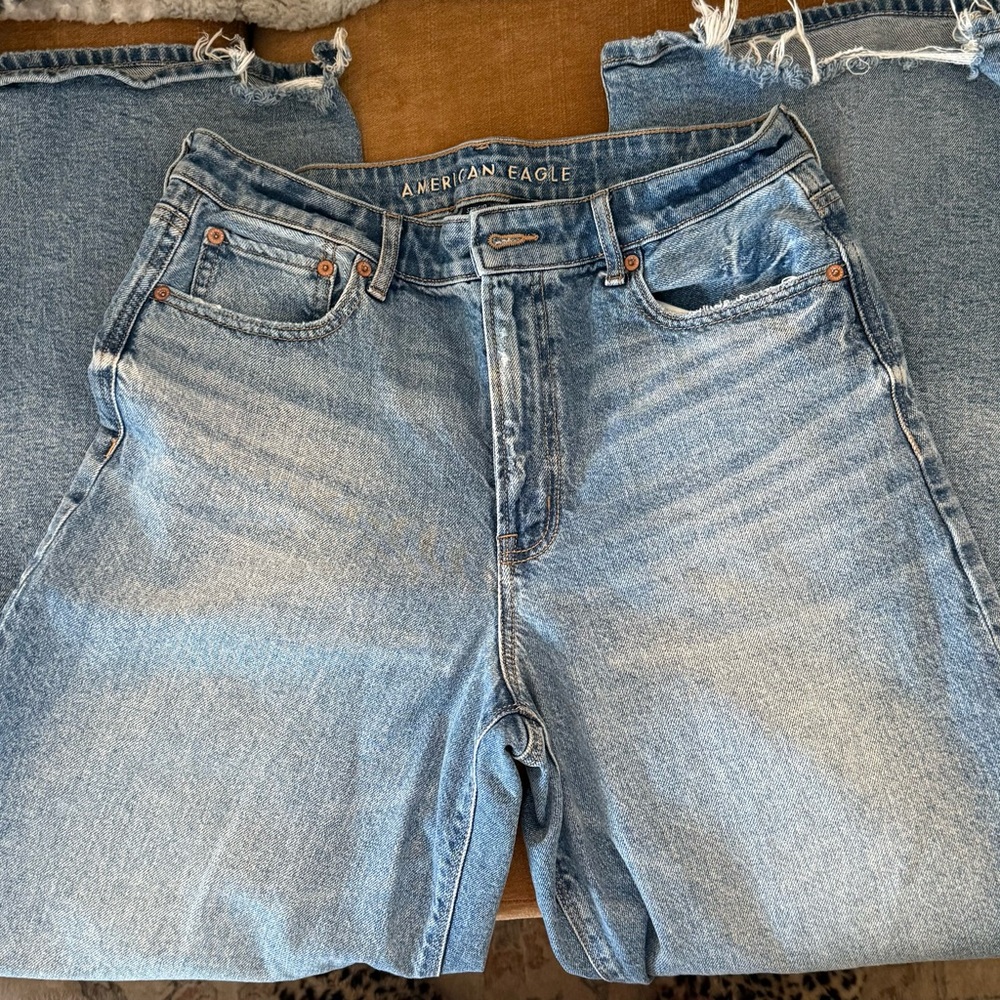American Eagle Outfitters Light Blue Wide Leg Jeans
